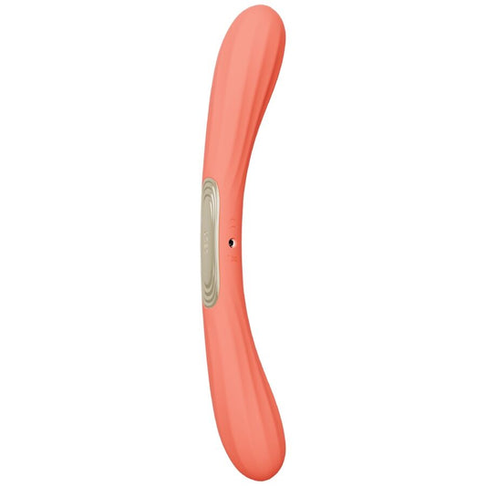 LELO - BOOMERANG VIBRADOR DE PONTA DUPLA VERMELHO CORAL - Infernum Store