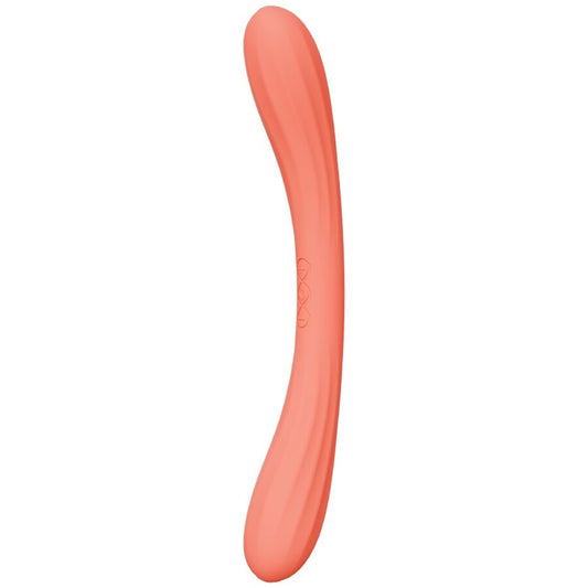 LELO - BOOMERANG VIBRADOR DE PONTA DUPLA VERMELHO CORAL - Infernum Store