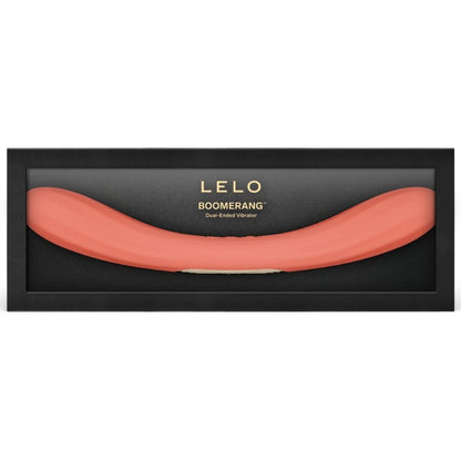 LELO - BOOMERANG VIBRADOR DE PONTA DUPLA VERMELHO CORAL - Infernum Store