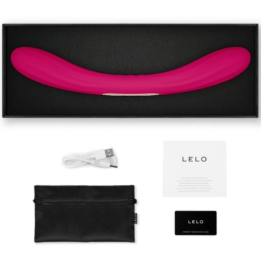 LELO - BOOMERANG VIBRADOR DE PONTA DUPLA CEREJA - Infernum Store