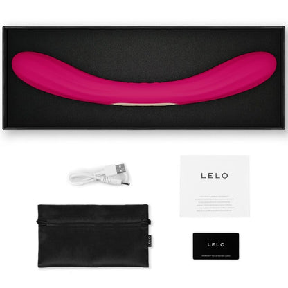 LELO - BOOMERANG VIBRADOR DE PONTA DUPLA CEREJA - Infernum Store