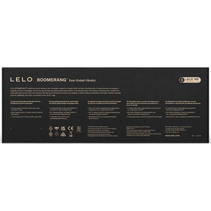 LELO - BOOMERANG VIBRADOR DE DUAS PONTAS ROXO - Infernum Store