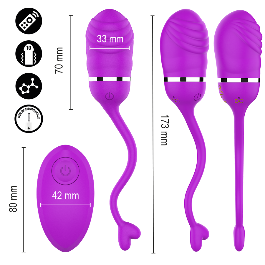 INTENSE - SOOKIE OVO VIBRATÓRIO COM CONTROLE REMOTO ROXO - Infernum Store