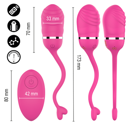 INTENSE - SOOKIE OVO VIBRATÓRIO COM CONTROLE REMOTO ROSA - Infernum Store
