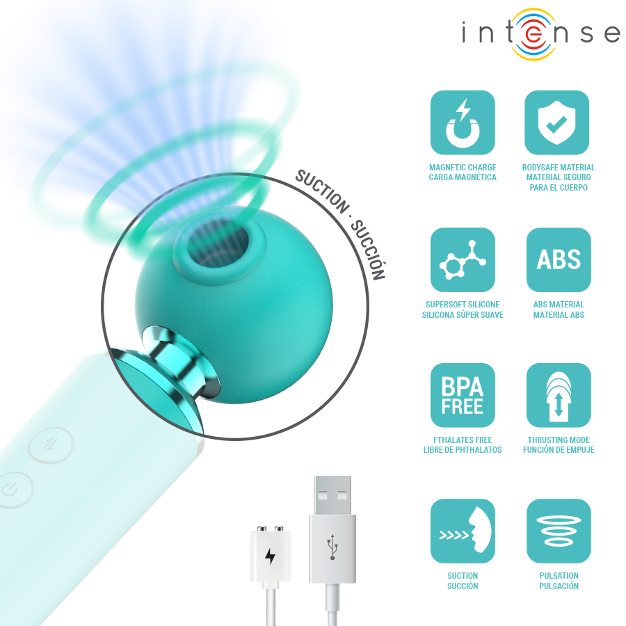 INTENSE - HAMBY ESTIMULADOR MULTIFUNCIONAL DE SUCÇÃO E VIBRAÇÃO - Infernum Store