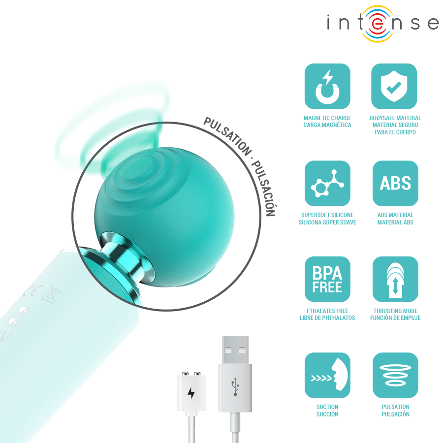 INTENSE - HAMBY ESTIMULADOR MULTIFUNCIONAL DE SUCÇÃO E VIBRAÇÃO - Infernum Store