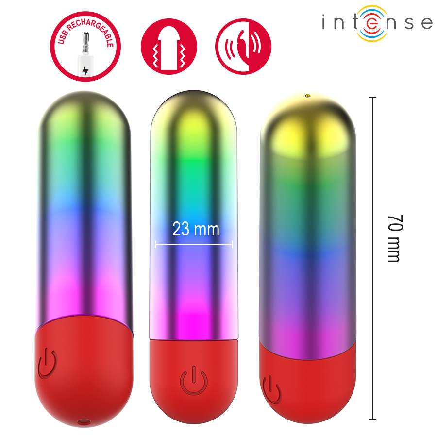 INTENSE - DEBBIE RAINBOW CLITORIS VIBRATÓRIO BULLET - Infernum Store