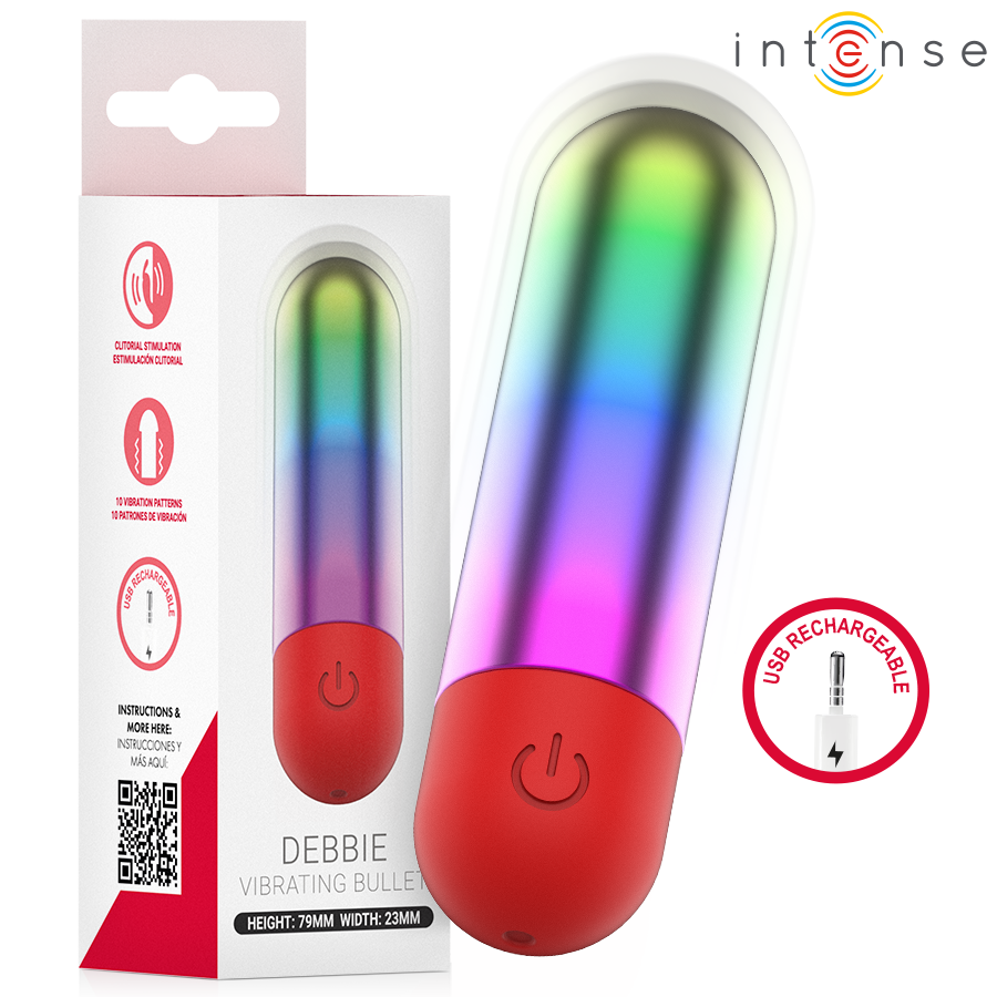 INTENSE - DEBBIE RAINBOW CLITORIS VIBRATÓRIO BULLET - Infernum Store