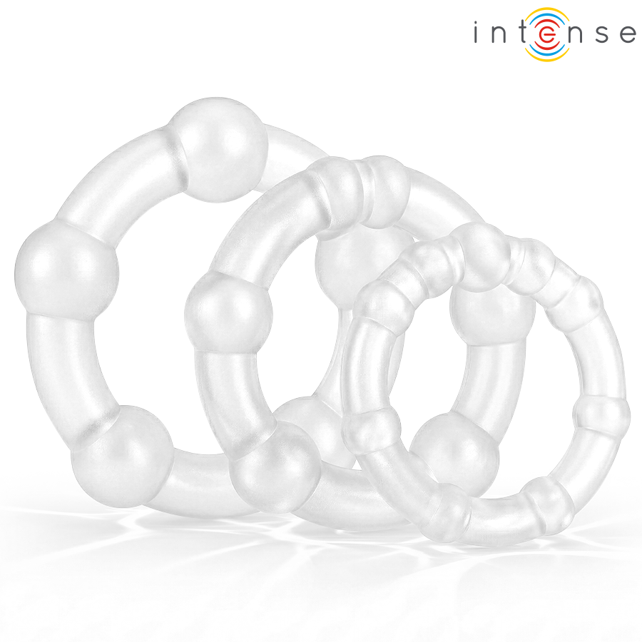 INTENSE - BOURNE CONJUNTO DE 3 ANÉIS PENIANOS - Infernum Store