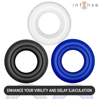 INTENSE - CONJUNTO DE 3 ANÉIS PENIANOS EM CORES VARIADAS - Infernum Store