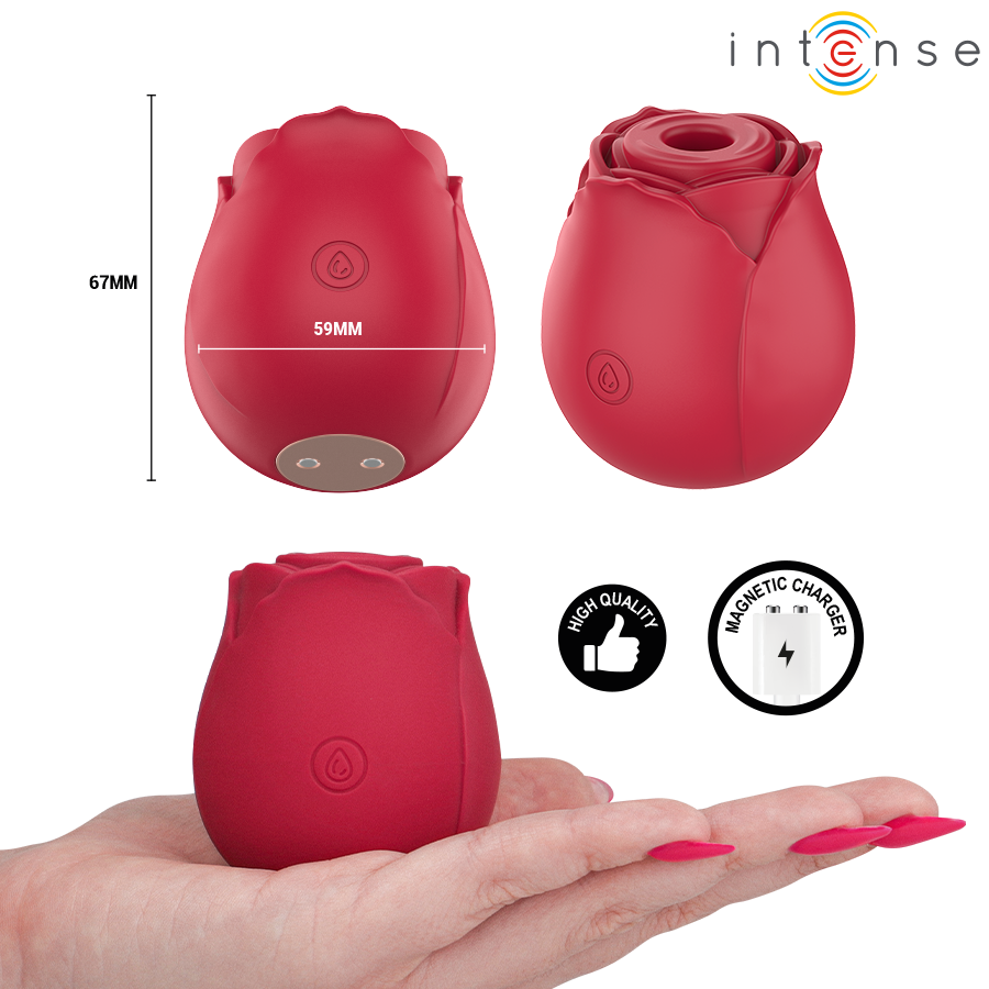 INTENSE - CAMELLIA SUCÇÃO CLITORIAL ROSE BY WAVES BORDEAUX - Infernum Store
