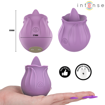 INTENSE - AZALEA ESTIMULANTE CLITÓRIS FLOR 10 VIBRAÇÕES ROXO - Infernum Store
