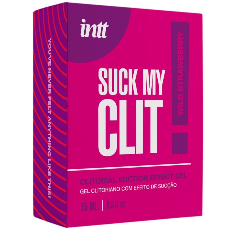INTT - SUCK MY CLIT GEL COM EFEITO DE SUCÇÃO MORANGO SILVESTRE 15 ML - Infernum Store