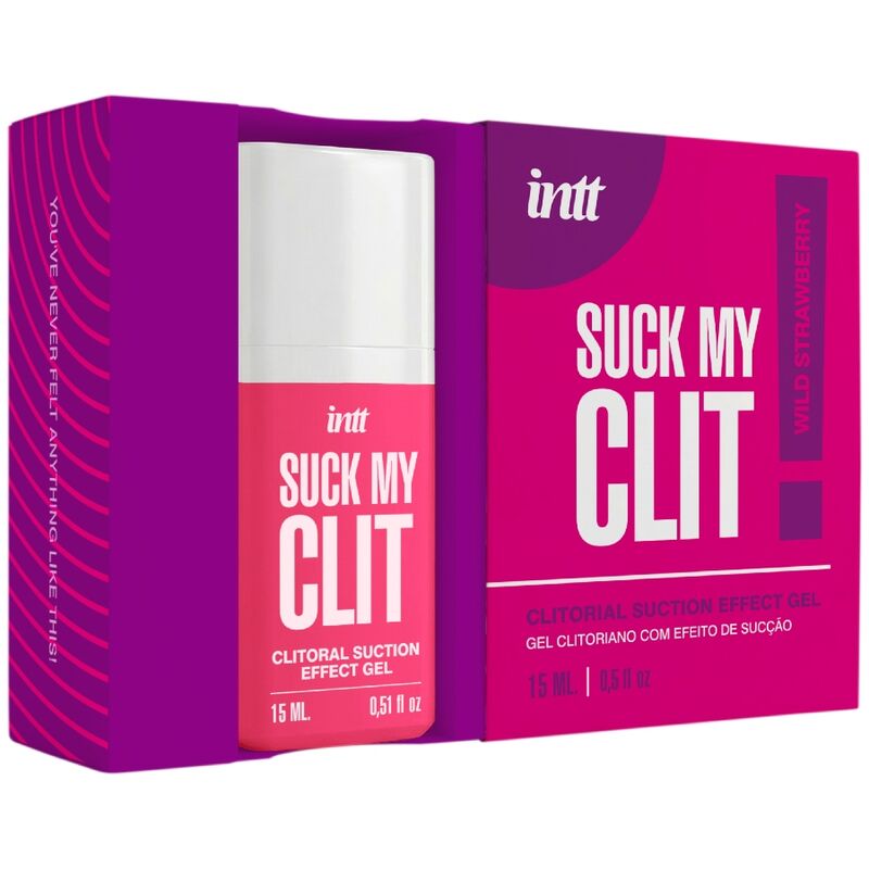 INTT - SUCK MY CLIT GEL COM EFEITO DE SUCÇÃO MORANGO SILVESTRE 15 ML - Infernum Store