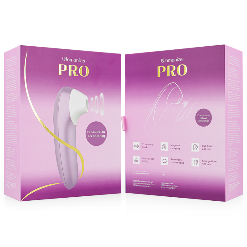 WOMANIZER - PRO VIBRANT CLITORIAL STIMULATOR LILAC - Infernum Store
