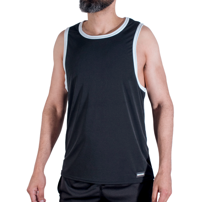 MACHO - CMV004 CAMISETA PRETA DE GINÁSTICA TAMANHO S/M - Infernum Store