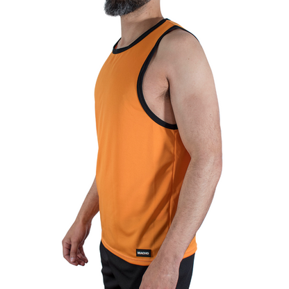 MACHO - CMV005 CAMISETA DE GINÁSTICA LARANJA TAMANHO P/M - Infernum Store