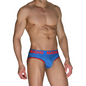 MACHO - MCH005 SLIP CLÁSSICO AZUL + VERMELHO L - Infernum Store