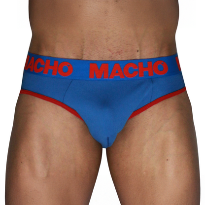 MACHO - MCH005 SLIP CLÁSSICO AZUL + VERMELHO XL - Infernum Store