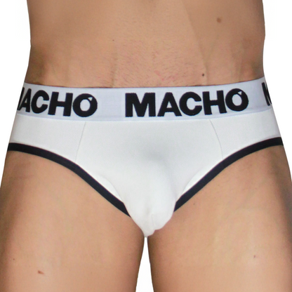 MACHO - MCH006 SLIP CLÁSSICO BRANCO + PRETO XL - Infernum Store