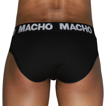 MACHO - MCH007 SLIP CLÁSSICO PRETO + PRETO XL - Infernum Store