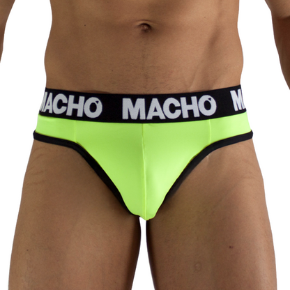 MACHO - MTG001 CALCINHA FIO DENTAL AMARELA FLUORESCENTE TAMANHO L - Infernum Store
