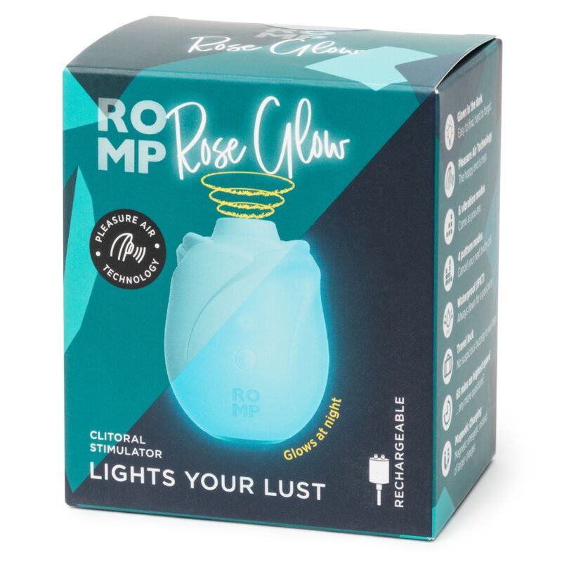 ROMP - ROSE SUTOR CLITÓRICO GLOW QUE BRILHA NO ESCURO - Infernum Store