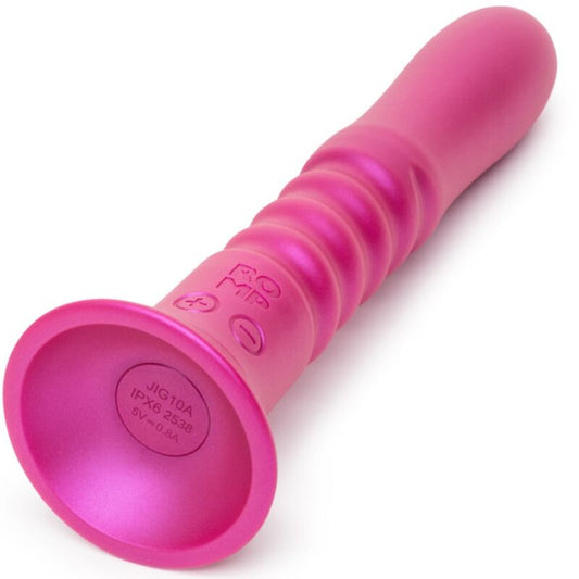 ROMP - JIGGLE VIBRADOR COM MOVIMENTOS PARA CIMA E PARA BAIXO COM VENTOSA ROSA - Infernum Store