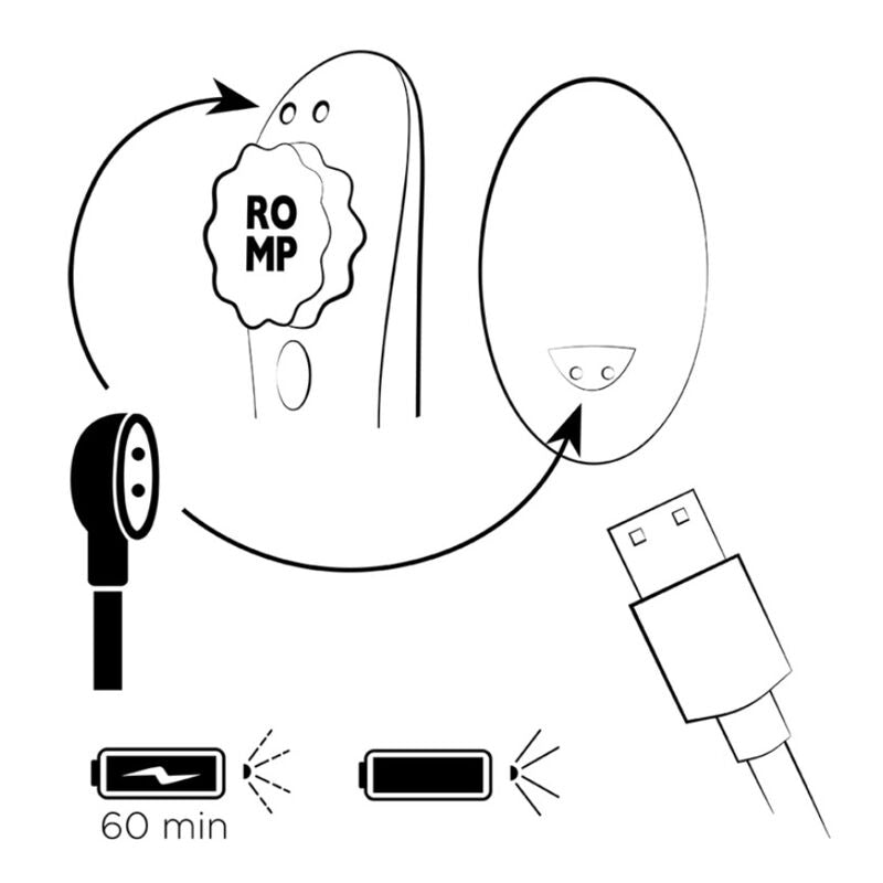 ROMP - CALCINHA DE SILICONE VIBRATÓRIA MAGNÉTICA PARA FESTAS COM CONTROLE REMOTO - Infernum Store