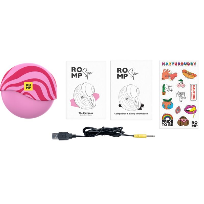 ROMP - SPIN CLITORAL SUCTION ANTITUDE COM ABERTURA E FECHAMENTO ROTATIVOS - Infernum Store