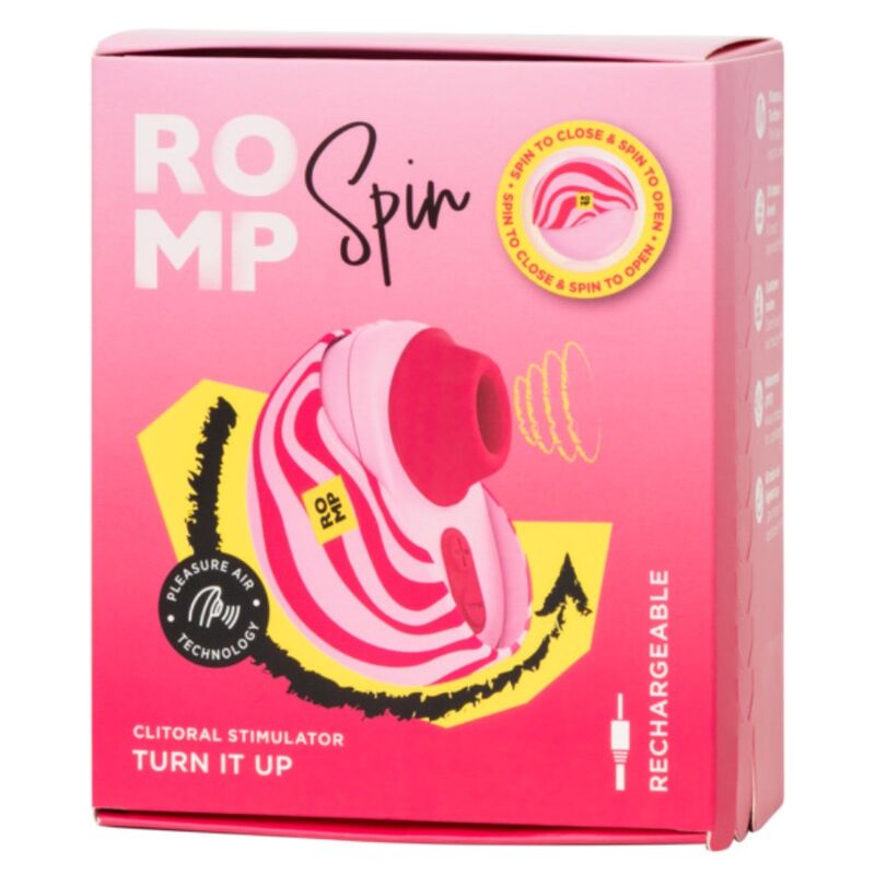 ROMP - SPIN CLITORAL SUCTION ANTITUDE COM ABERTURA E FECHAMENTO ROTATIVOS - Infernum Store