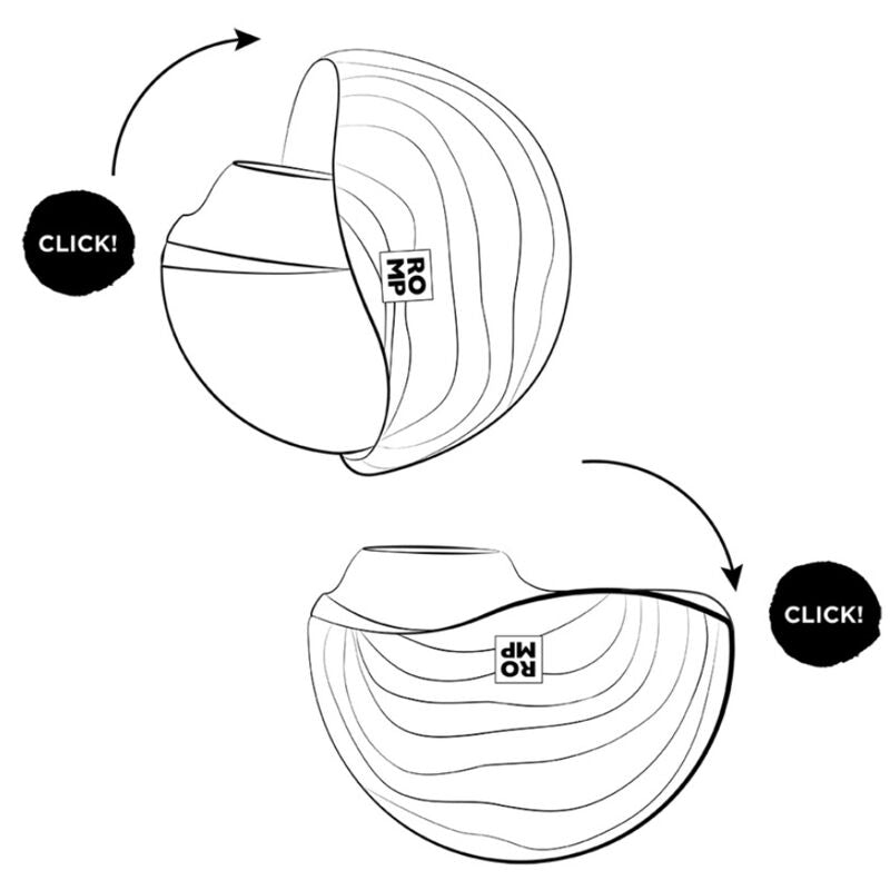 ROMP - SPIN CLITORAL SUCTION ANTITUDE COM ABERTURA E FECHAMENTO ROTATIVOS - Infernum Store