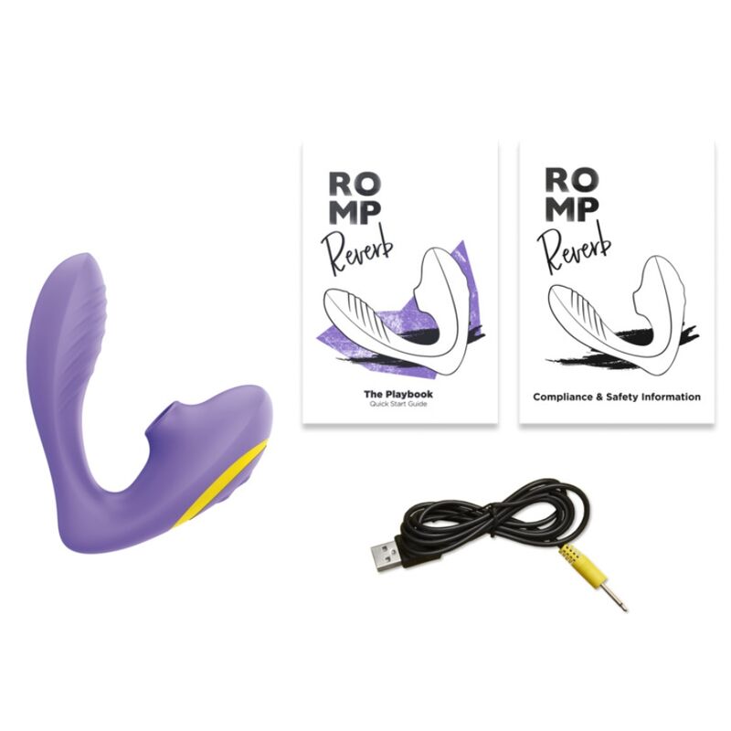 ROMP - REVERB ESTIMULADOR DE PONTO G E DISPOSITIVO DE SUCÇÃO CLITORIAL REVERB ROXO - Infernum Store
