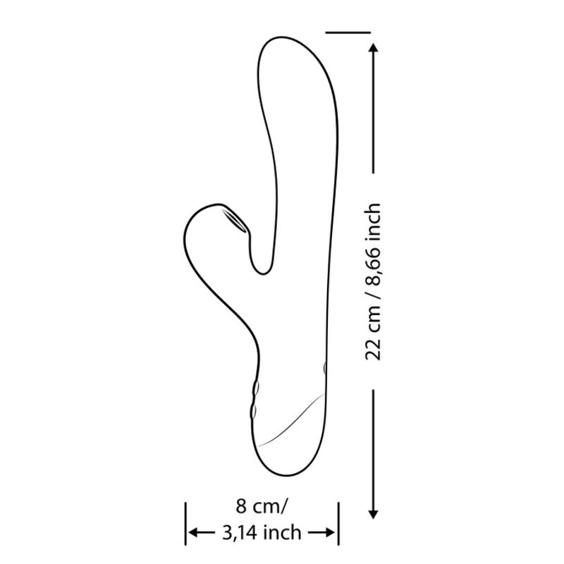ROMP - PULSE RABBIT VIBRADOR DUPLO PARA PONTO G AZUL ELÉTRICO - Infernum Store