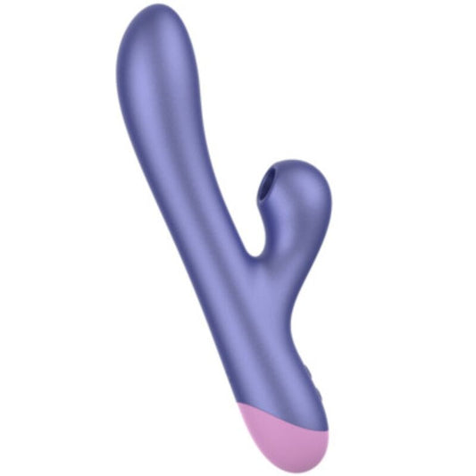 ROMP - PULSE RABBIT VIBRADOR DUPLO PARA PONTO G AZUL ELÉTRICO - Infernum Store