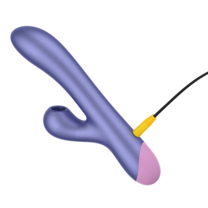 ROMP - PULSE RABBIT VIBRADOR DUPLO PARA PONTO G AZUL ELÉTRICO - Infernum Store
