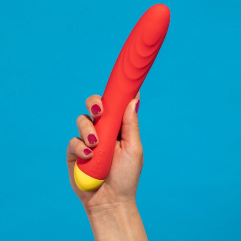 ROMP - HYPE VIBRADOR MULTIFUNCIONAL PARA PONTO G VERMELHO - Infernum Store