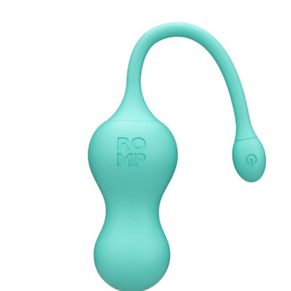 ROMP - CELLO OVO VIBRATÓRIO MULTIFUNCIONAL TURQUESA COM CONTROLE REMOTO - Infernum Store