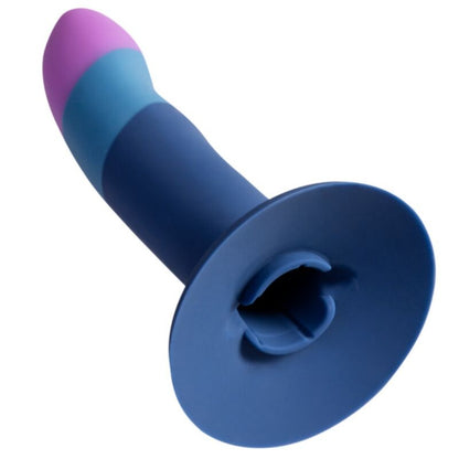 ROMP - PICCOLO DILDO DE SILICONE COM VENTOSA TRICOLORIDA 14 CM - Infernum Store