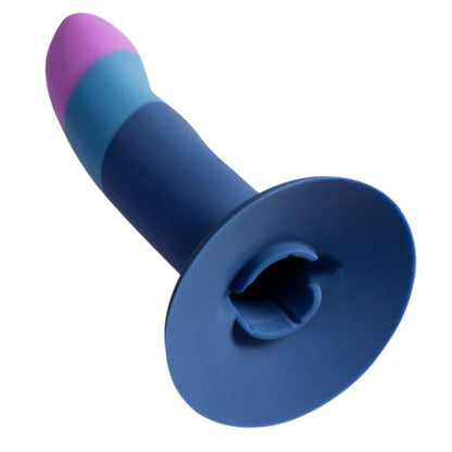 ROMP - PICCOLO DILDO DE SILICONE COM VENTOSA TRICOLORIDA 14 CM - Infernum Store
