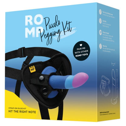 ROMP - PICCOLO DILDO DE SILICONE COM VENTOSA TRICOLORIDA 14 CM - Infernum Store