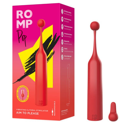ROMP - POP ESTIMULADOR CLITORIAL DE ALTA FREQUÊNCIA VERMELHO - Infernum Store