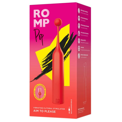ROMP - POP ESTIMULADOR CLITORIAL DE ALTA FREQUÊNCIA VERMELHO - Infernum Store