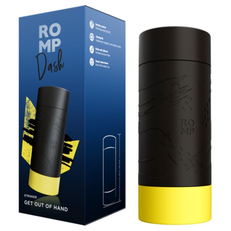 ROMP - DASH MASTURBADOR MASCULINO COM CONTROLE DE SUCÇÃO 20 CM - Infernum Store