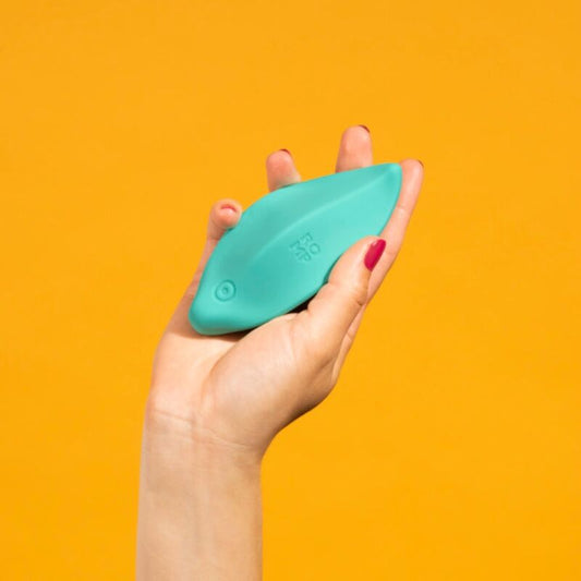 ROMP - VIBRADOR DE ONDAS, ESTIMULADOR CLITORIANO, FORMATO ERGONÔMICO, VERDE-ÁGUA - Infernum Store