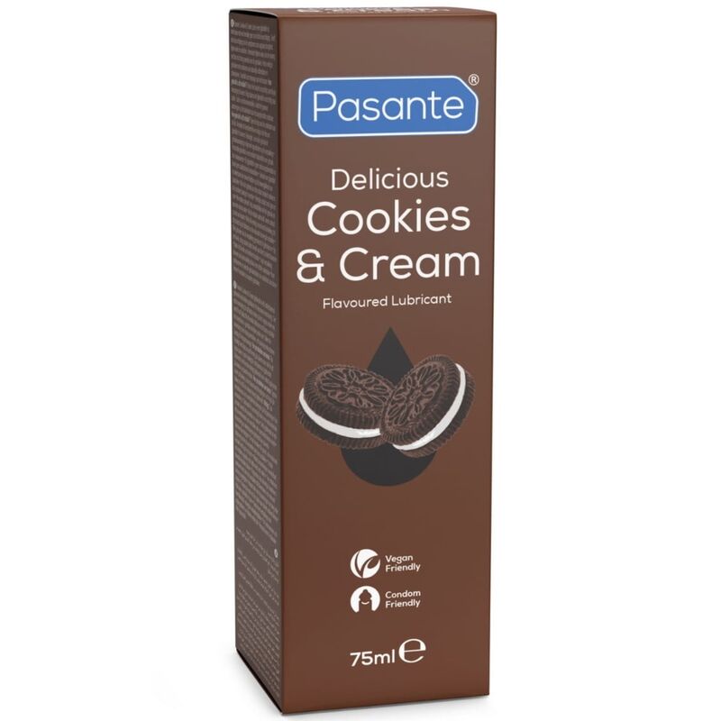 PASANTE - LUBRIFICANTE À BASE DE ÁGUA COM AROMA DE BISCOITOS E CREME 75 ML - Infernum Store
