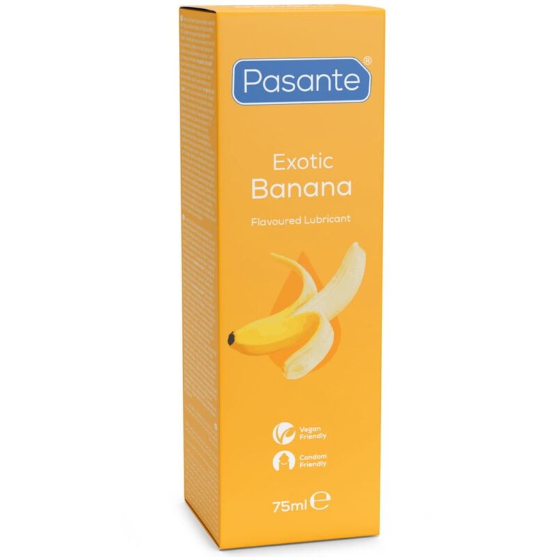 PASANTE - LUBRIFICANTE À BASE DE ÁGUA COM SABOR DE BANANA 75 ML - Infernum Store
