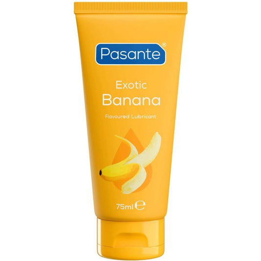 PASANTE - LUBRIFICANTE À BASE DE ÁGUA COM SABOR DE BANANA 75 ML - Infernum Store