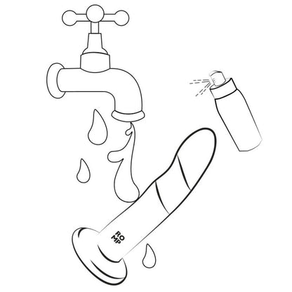 ROMP - DIZI DILDO DE SILICONE COM VENTOSA TRICOLOR 18 CM - Infernum Store