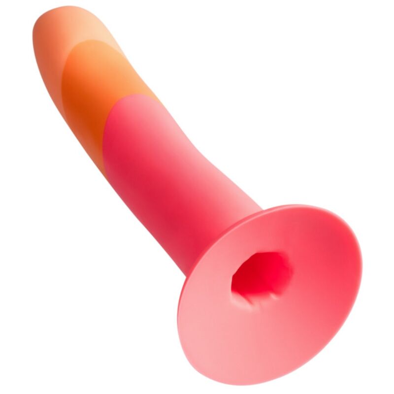 ROMP - DIZI DILDO DE SILICONE COM VENTOSA TRICOLOR 18 CM - Infernum Store